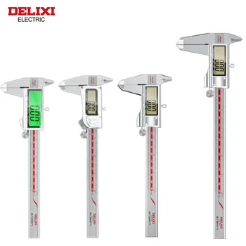 DELIXI Electric High Precision Digital Calipers Stainless Steel Durable Inspection Tool Height and Thickness Measuring ToolRuler