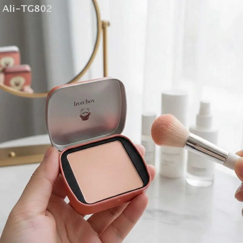 HERORANGE Delicate Smooth Blush Square Iron Box Monochrome Blush Cream Color Natural Rouge Blush Mud - view 2
