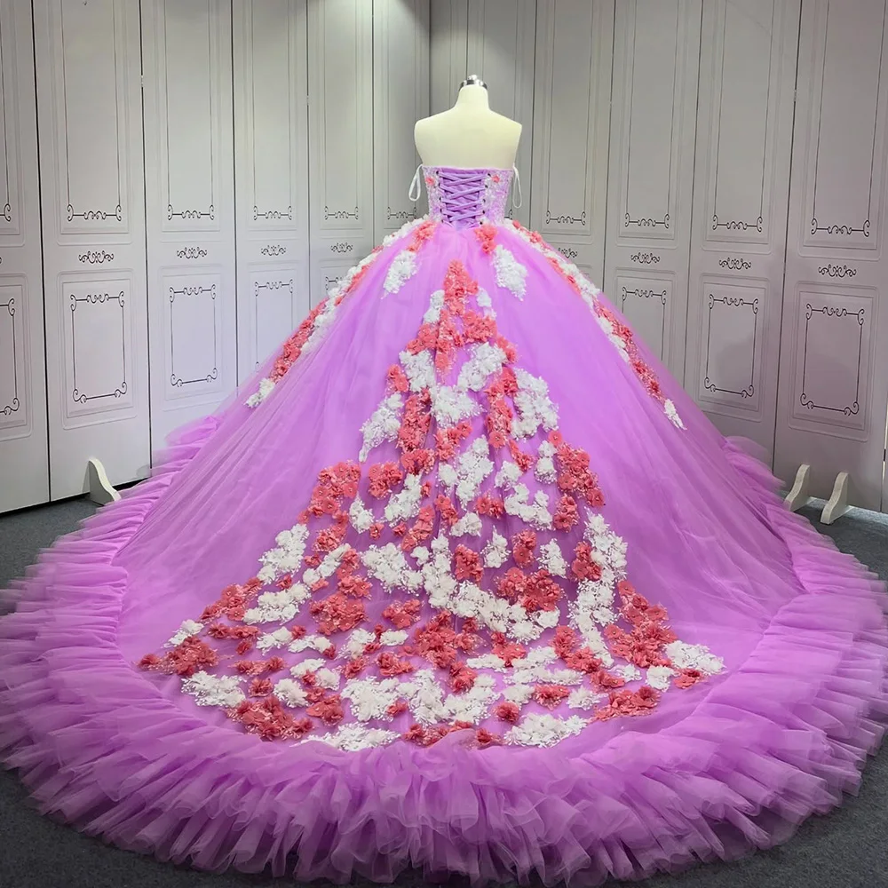 Quinceanera Dress 2024 Ball Gown Detachable Jacket Customized Embroidery Princess Sweet 15 16 Birthday Party Formal Wear LSMU55