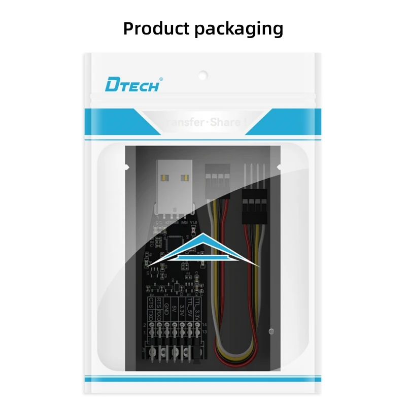 3PCS DTECH IOT5086A(MS) Half-duplex RS485 Serial Port Communication Module USB To RS485 Serial Port Converter