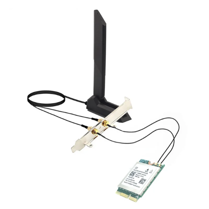 ABZW MT7927 Wifi7 Card 8774M Wireless Wifi Card BT5.4 2.4G/5G/6G Tri-Band Gigabit Wifi 7 M. 2 Wireless Card With Antenna