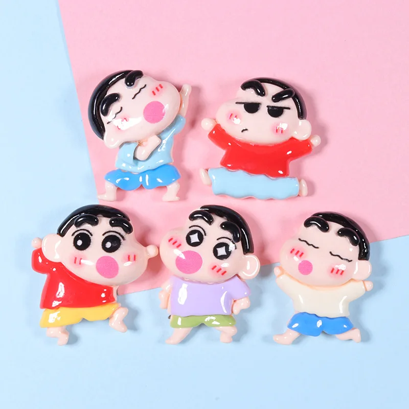 Flat cartoon Crayon Xiaoxin resin jewelry accessories DIY cream glue refridgerator magnets case headband mobile phone charm