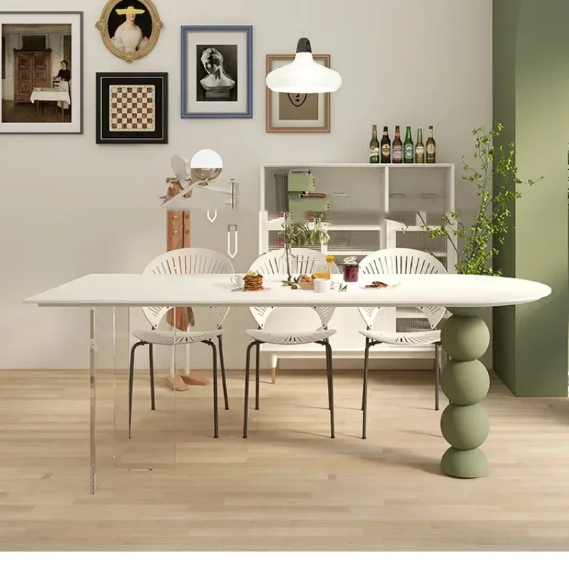 White Luxury Dining Table, Onement Kitchen Hallway Restaurant Coffee Tables Balcony Mesas De Jantar Home Furniture