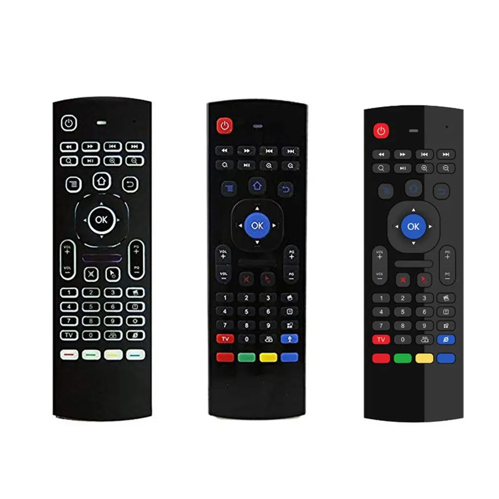 MX3-ratón inalámbrico inteligente, dispositivo con Control remoto, versión retroiluminada por voz, T3, RF, 2023