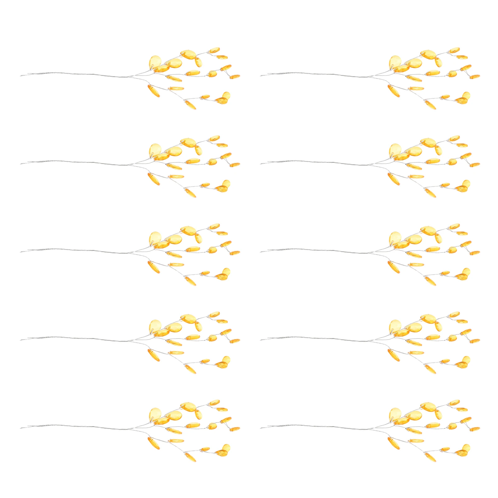 

50Pcs Acrylic Flower Branch Handwoven DIY Wreath Material Decorations Wedding Birthday Party Garland Craft Supplies Headdress