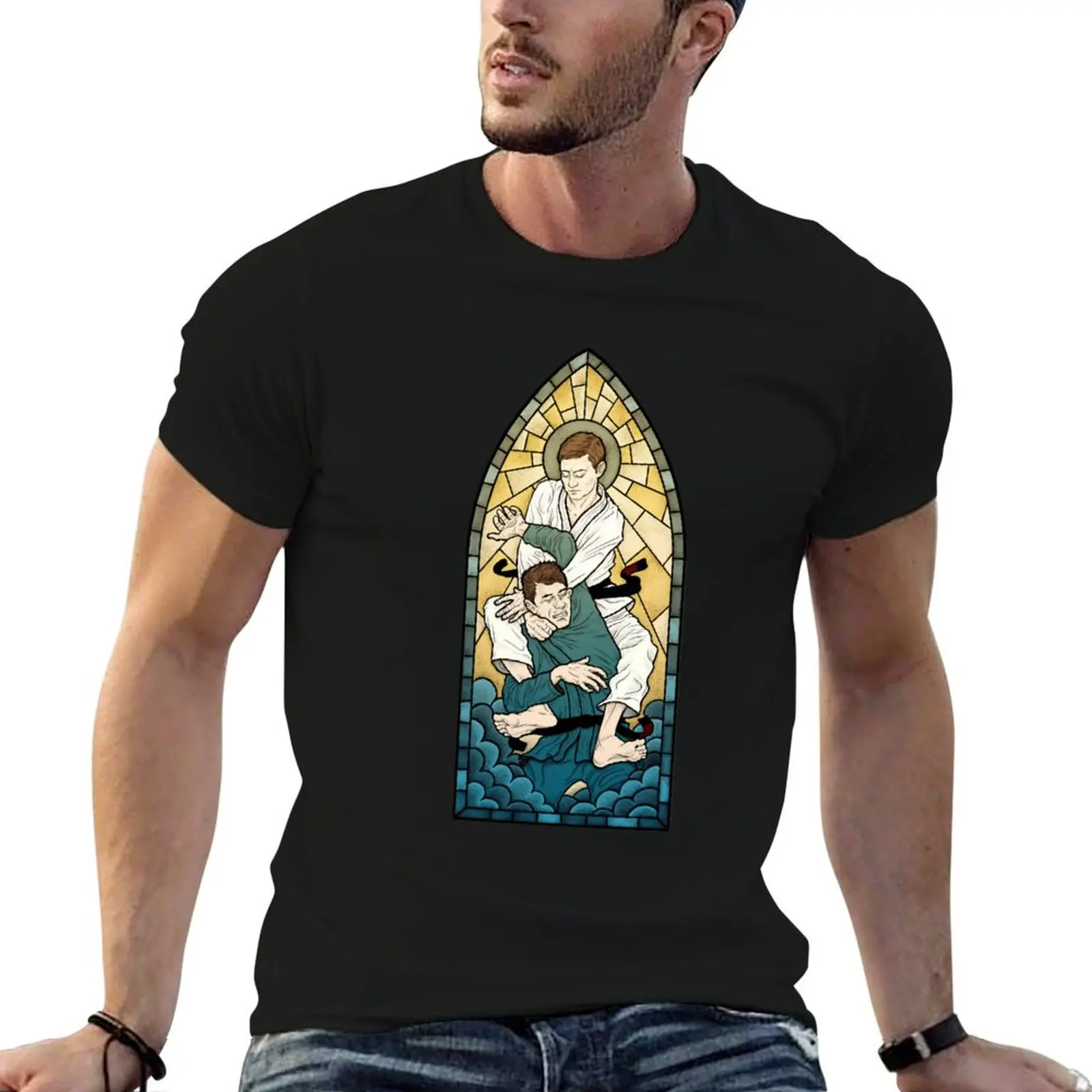 Camisas de algodón HOLY para camisas 100% paquete algodón CINTURA - t t hombre CHOKE hombre NEGRO Camiseta