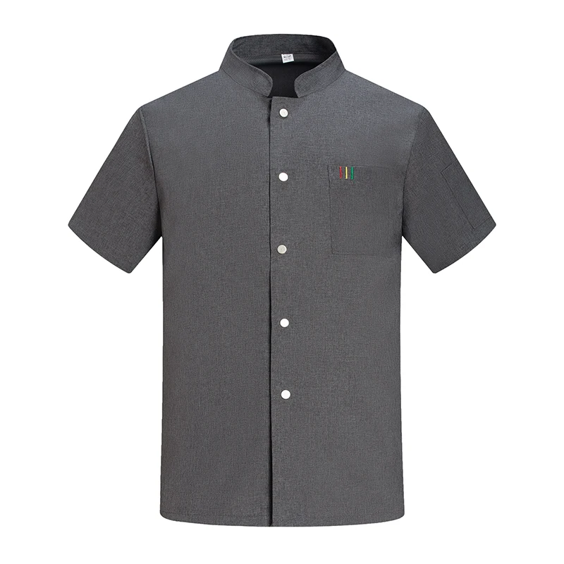 Oddychający mundur kuchenny z siatki Hotel Canteen Back Kitchen Chef Odzież robocza Męskie damskie Koszule kucharskie Catering