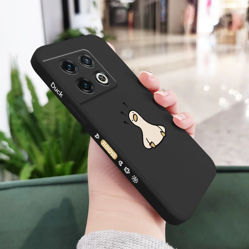 What A Duck Phone Case For Oneplus 12 12R 11 11R 10 10R 10T 9R 9RT 9 8T 8 7 7T Pro 5G غطاء سيليكون سائل
