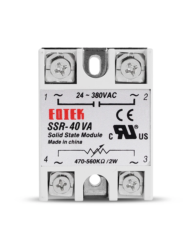 Jednofazowy przekaźnik półprzewodnikowy SSR-10 VA 25VA 40VA Moduł regulatora napięcia z funkcją zmiany napięcia, regulator mocy, w pełni izolowany, rezystancyjny. — zdjęcie 2
