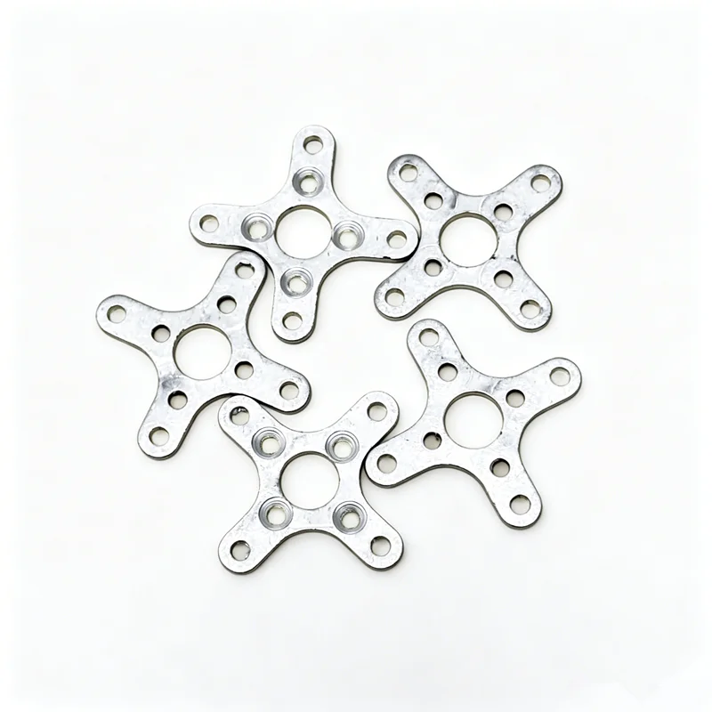 5Pcs Aluminum Alloy Motor Mount Cross Plate, 40x2mm Motor Adapter Bracket with 10mm Center Hole for 22XX Brushless Motors