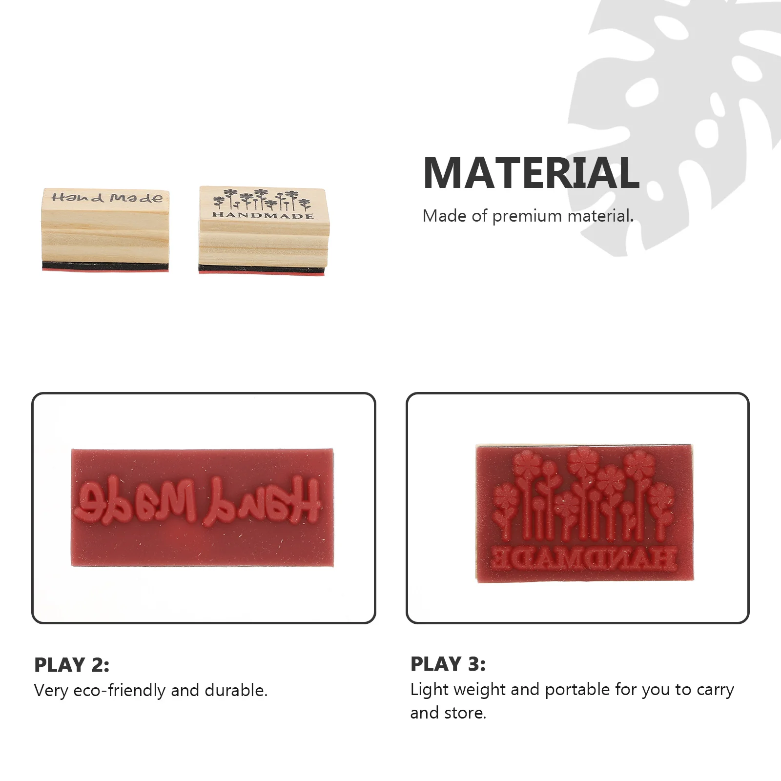 

2Pcs Wooden Set Premium Eco-Friendly Durable DIY Crafting Diary Planner Scrapbook Decorative Seal for Stationery
