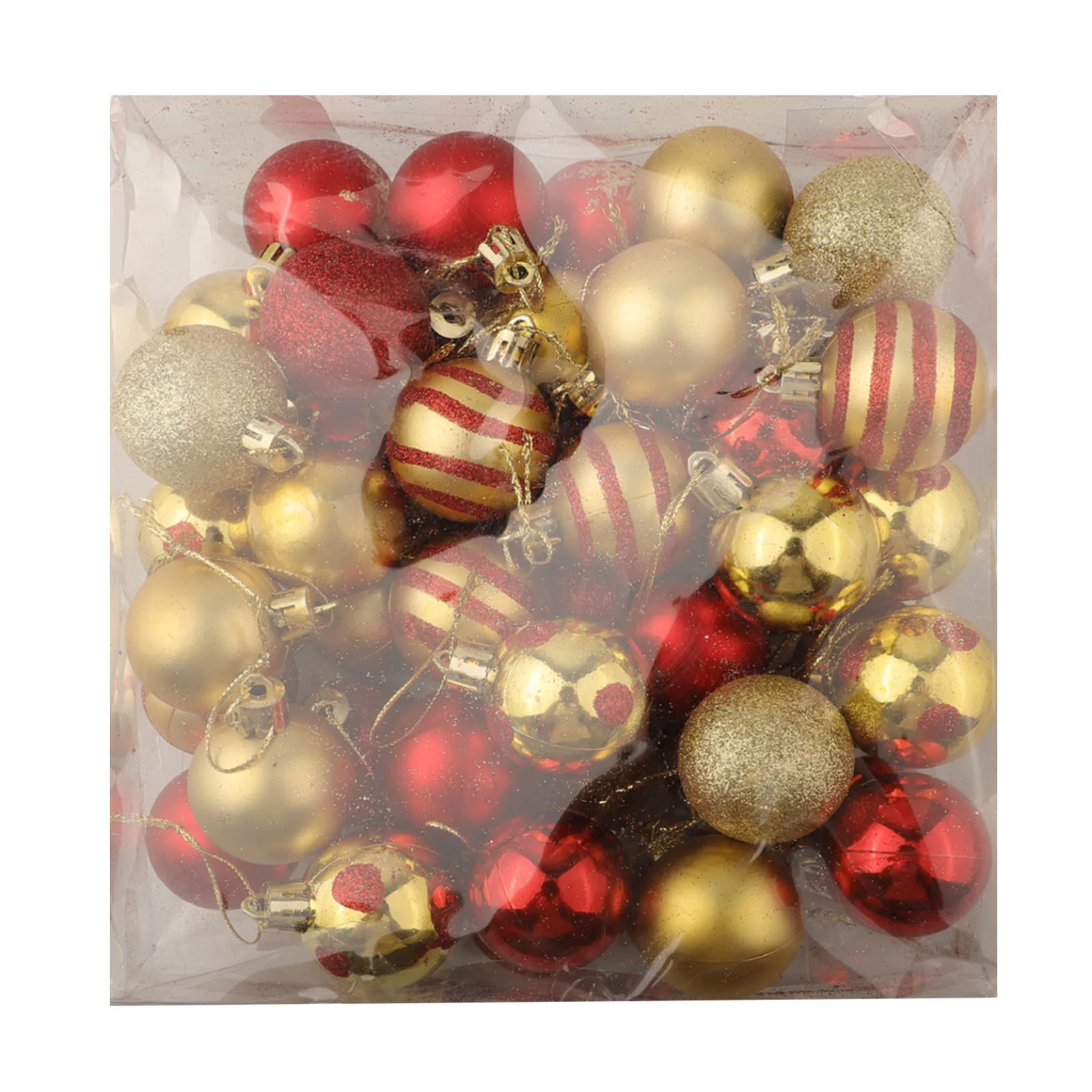 

Xmas Baubles 50PCS 4CM Christmas Ball Ornaments Tree Decorations For Holiday Wedding Parties Decor Crafts Kit