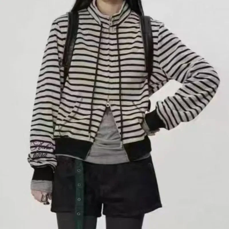 Y2k الملابس المشارب هوديس النساء بلايز الخريف الشتاء الشارع الشهير بلوزات الرجعية الكورية موضة فضفاضة سوداديراس موهير