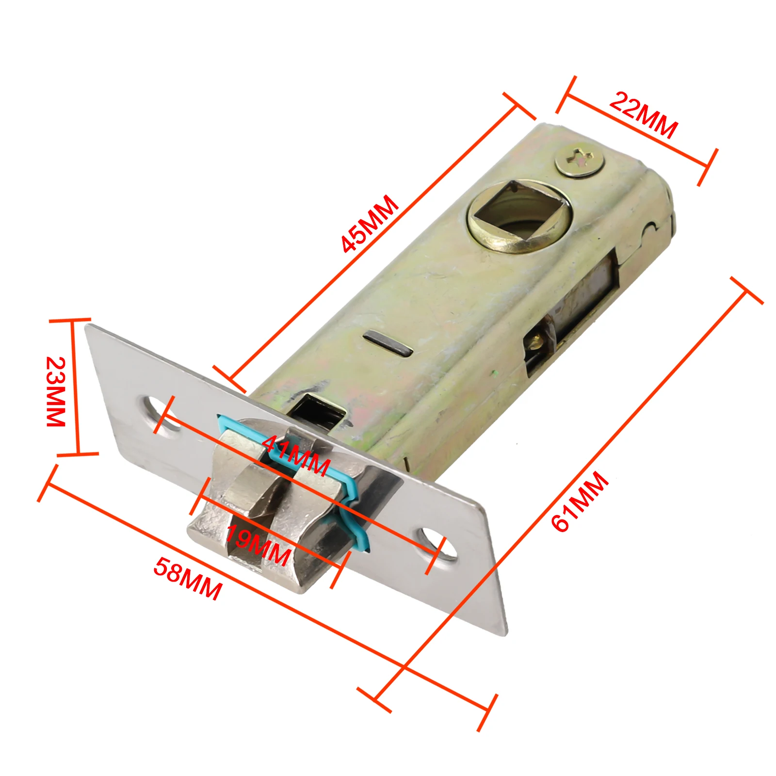 Door Lock Core Tubular Latch Internal Bolt Facility Sprung Catch Lock Core Tongue Lockcase Fitting Bathroom Insert Core Hardware