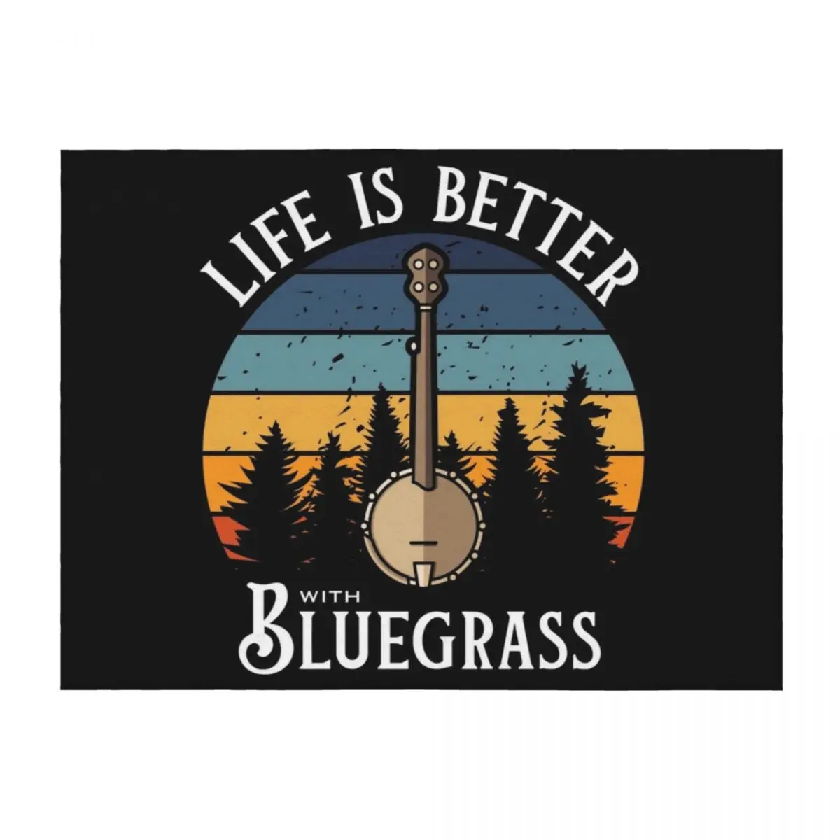 

Life is Better with Bluegrass (Banjo) Throw Blanket Thin halloween Cute heavy to sleep Blankets