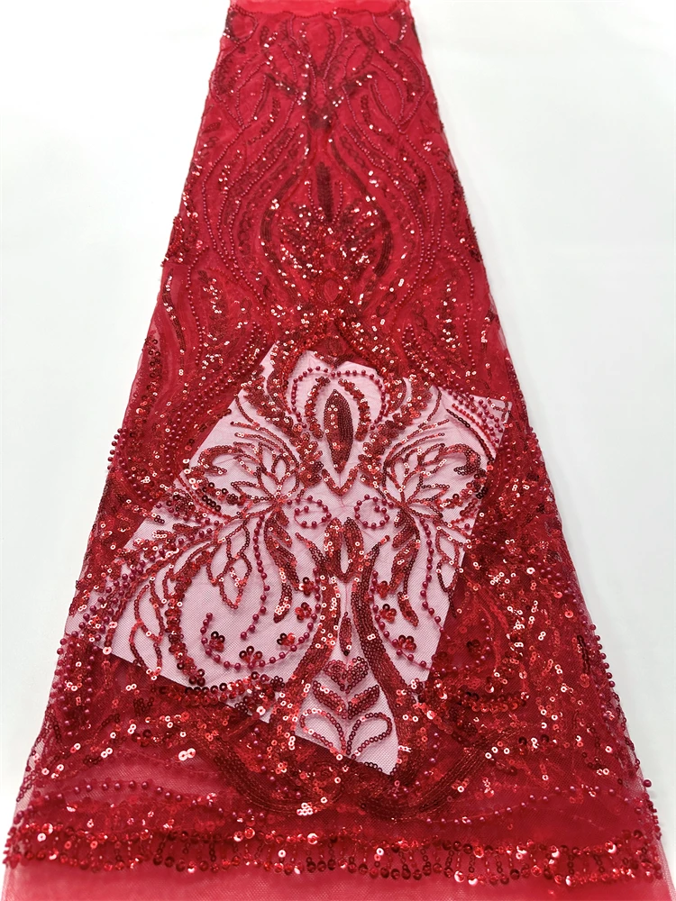 2025 شمسيّة دانتيل عالية الجودة أحدث الترتر الأفريقي أقمشة الدانتيل التطريز مطرز شبكة النسيج 5 ياردة للنساء فستان حفلات الزفاف