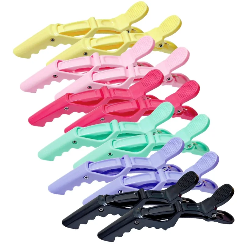 6Pcs Female Hairstyle Dedicated Crocodile Clip -Shaped Zone Clip Household Hair Dye Dairdressing Tool Setting Hair Clip