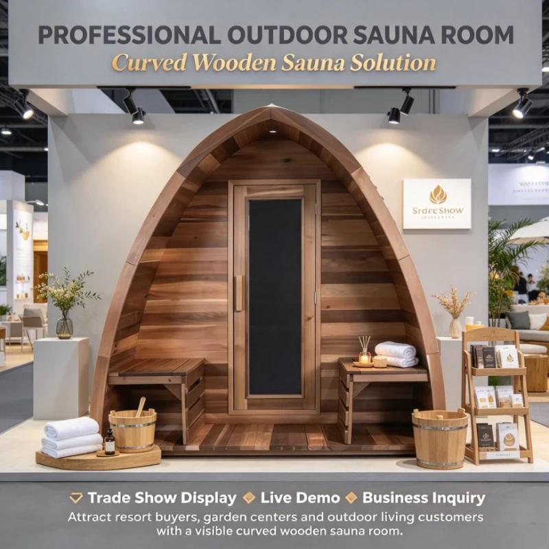 Customized Outdoor Red Cedar Sauna Traditional Sauna Rooms Energy Saving Garden Cabin Wooden Pod Sauna Room