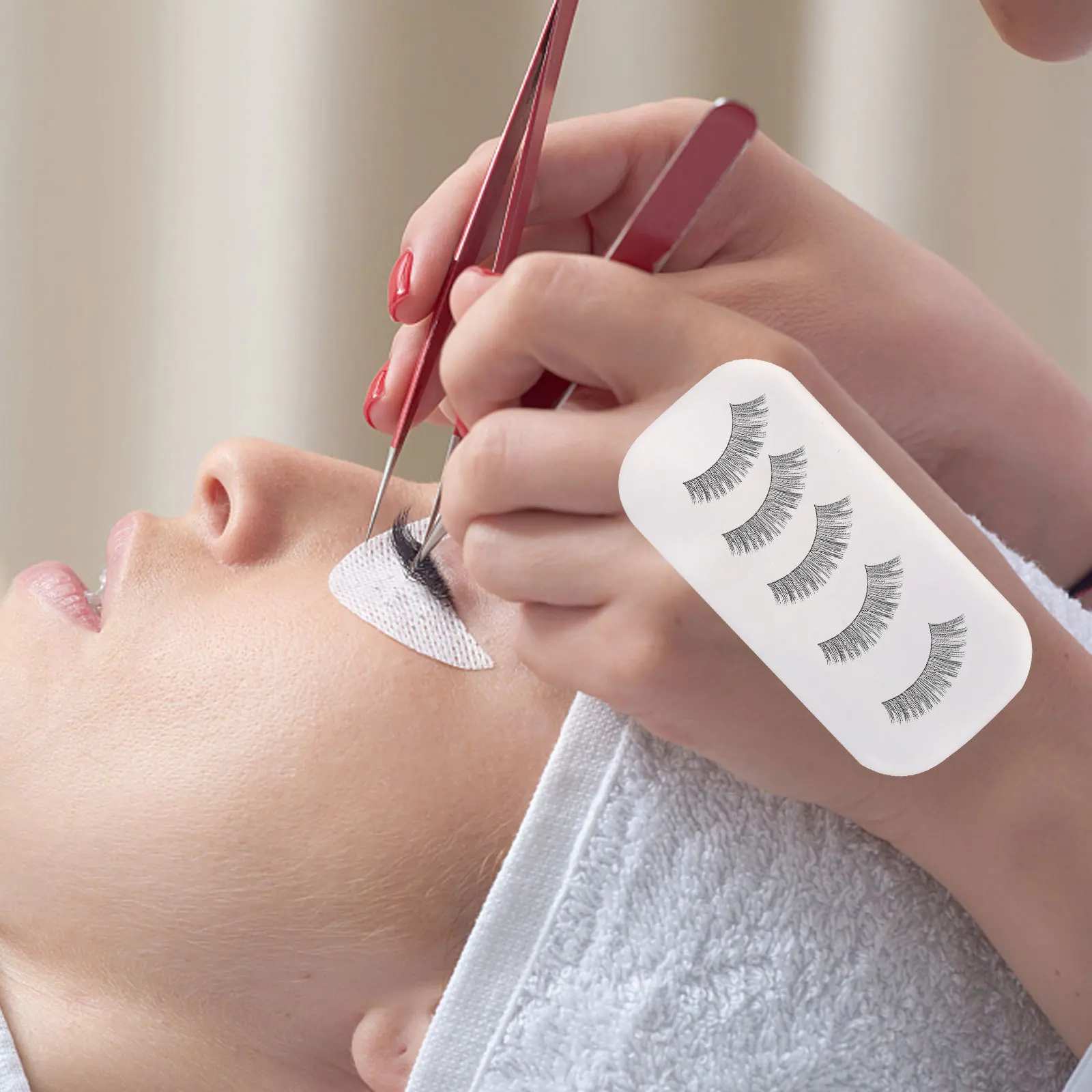 

5Pcs Silicone Eyelash Extension Gasket Reusable Lash Glue Tray 2-in-1 Design Prevents Rapid Drying Smooth Finish Lightweight