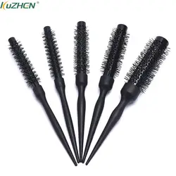 1Pc Black Profession Anti Static Curly Hair Comb Rolling Round Brush Comb Hair Styling Beauty Salon Hairdresser Curling Iron