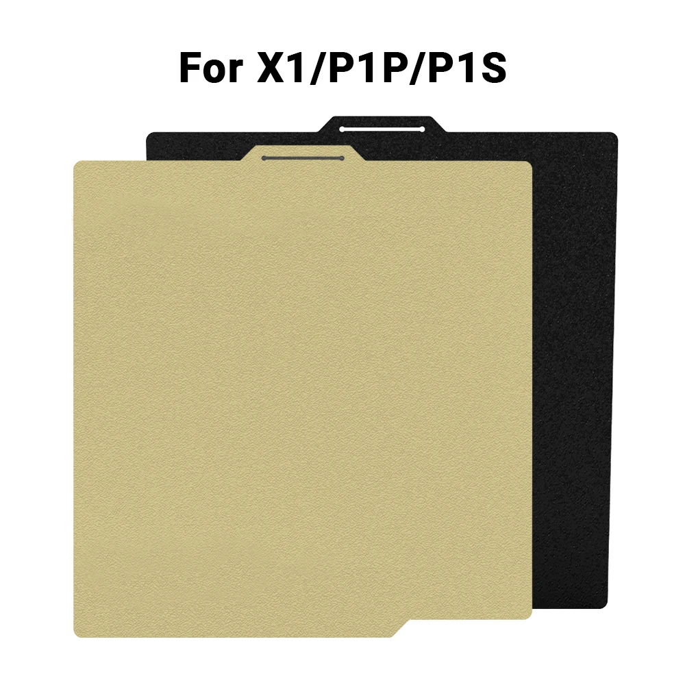 

Креативная PEI-пластина для 3D-принтеров BambooLab P1P/P1S/X1/X1C, двусторонняя пружинная стальная пластина PEI, гибкая пластина PEI с гладкими и текстурированными сторонами