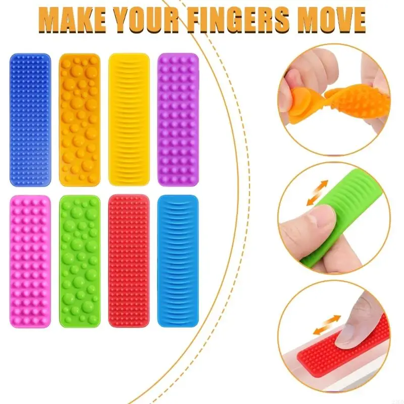

23gd 8pcs Sensory Pads для детей текстурированная игрушка для снятия стресса и концентрируйтесь для учебного заведения в классе