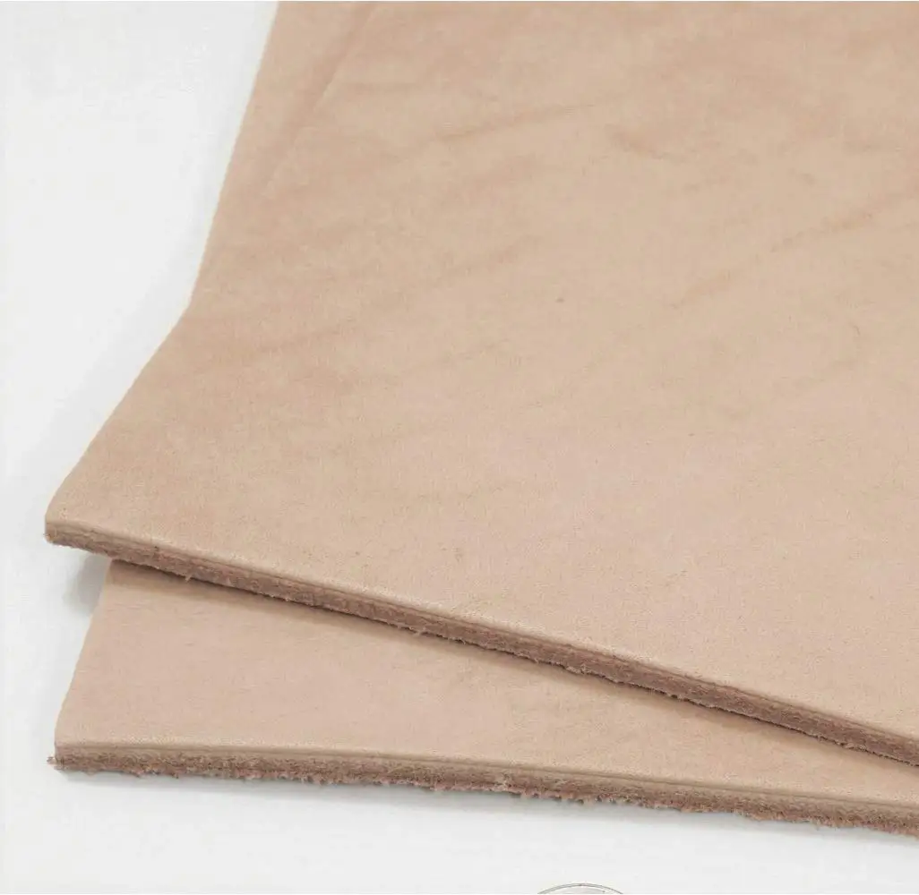 3.2-3.5MM Thickness Real Vegetable-Tanned Leather Cowhide Pieces Tooling Leather For Worshop, Sweing