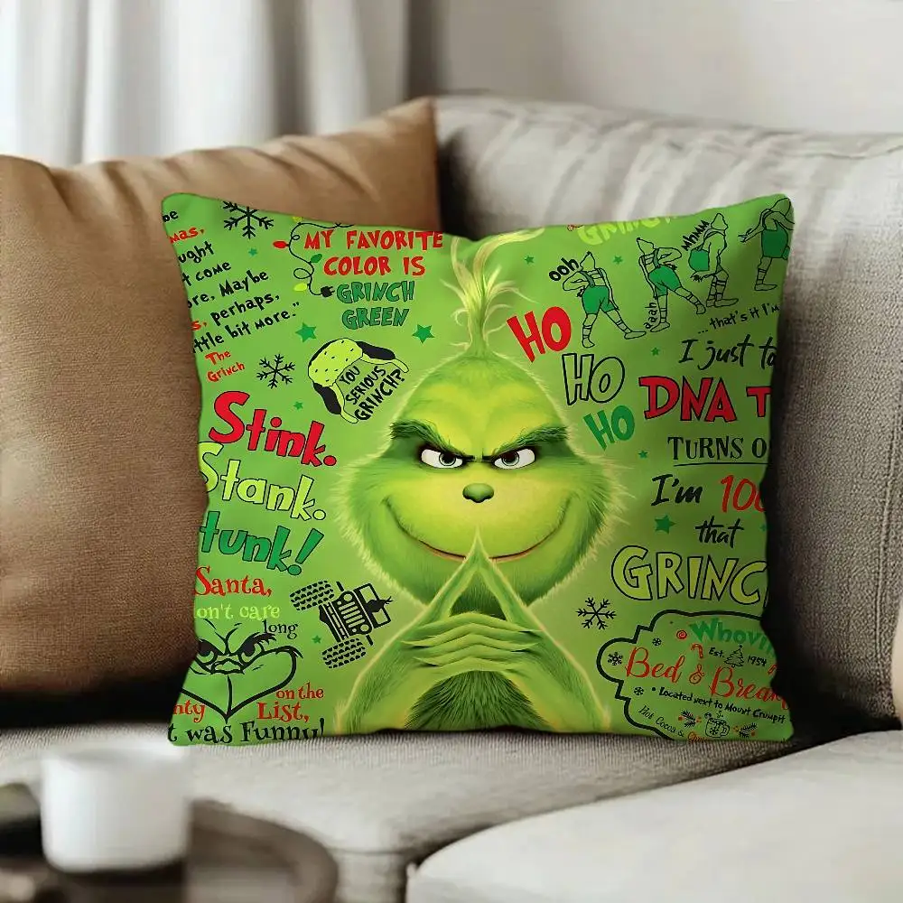 Film: Das klassische G-Grinches Kissenbezug-Design, Kissenbezug-Dekor, Feiertagsdekoration. – Detail 4