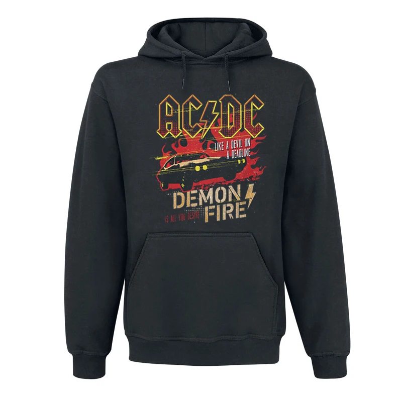 ACDC Band Rock Long Sleeve Sweater Loose Hoodie Autumn and Winter Men's European and American Style Rock Punk Sweater