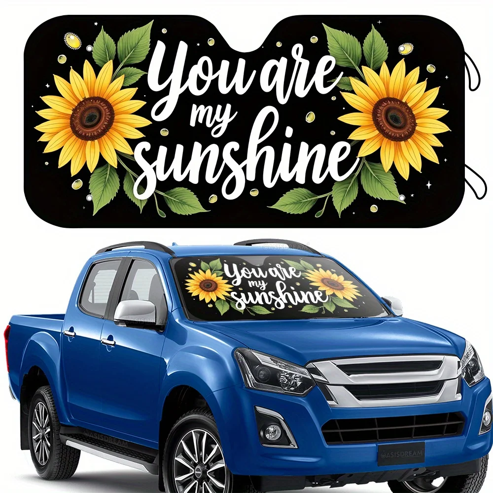 

1 шт., 57 x 27,5 дюймов, солнцезащитный козырек на лобовое стекло автомобиля с 4 бесплатными присосками, солнцезащитный козырек на переднее окно для