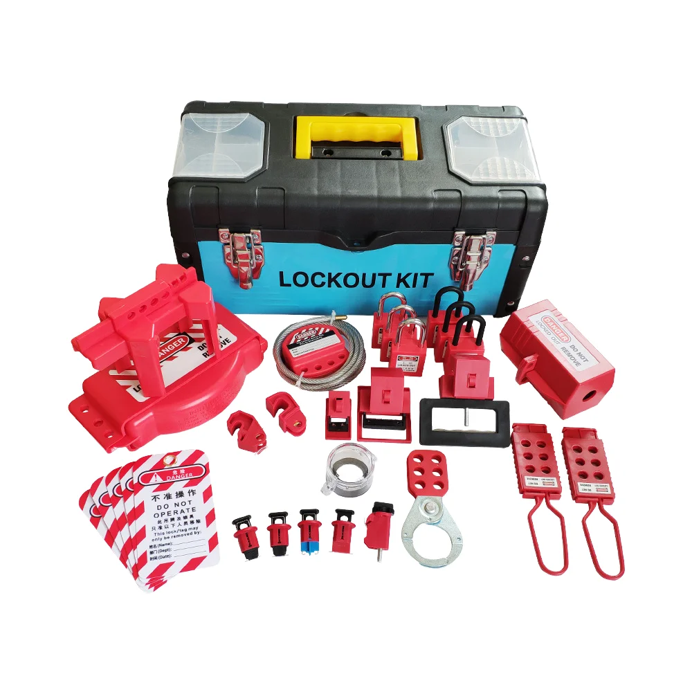 

QVAND Group Safety out Tagout Kit Electrical Breaker Tools Loto Kit for Workplace Safety Management