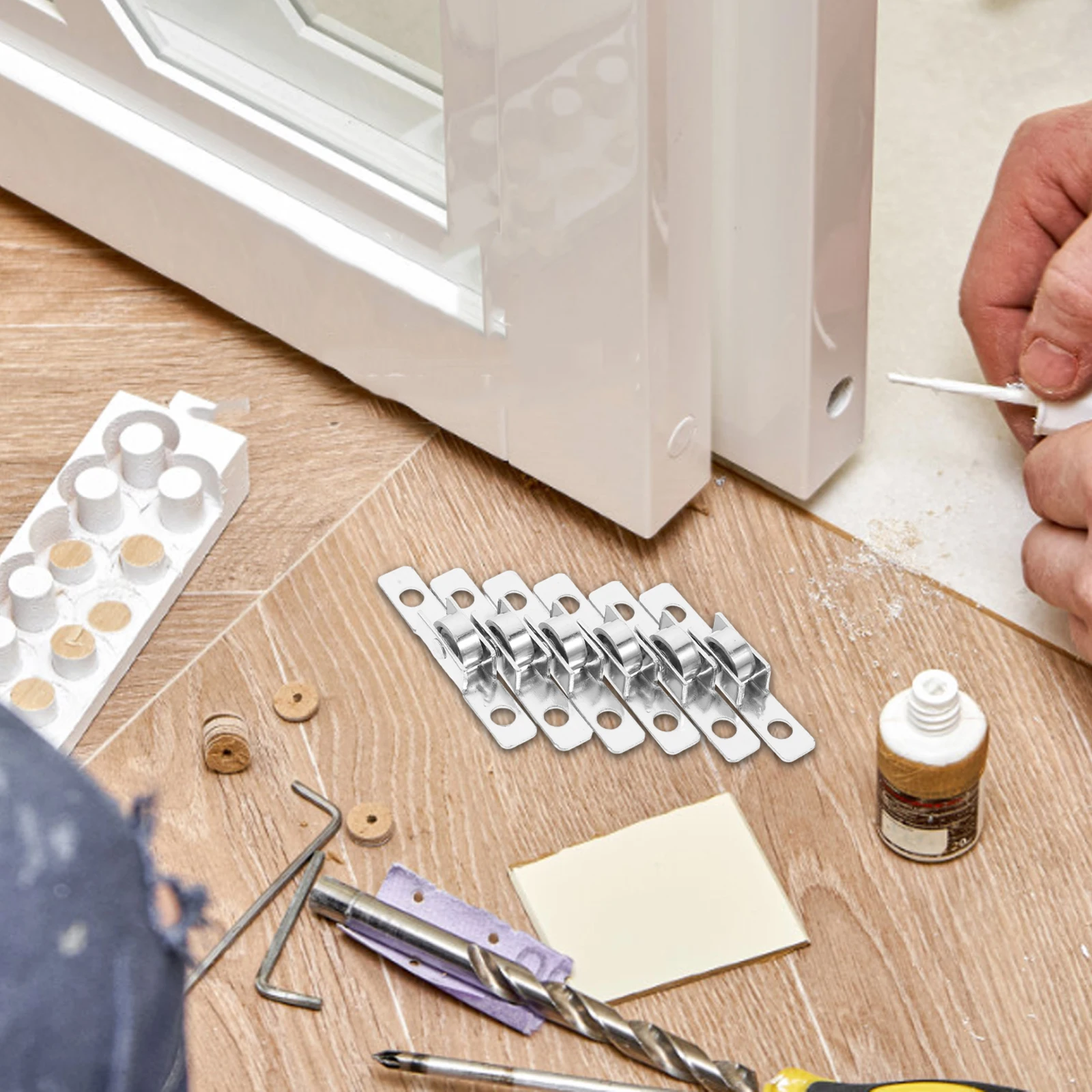 

6pcs Sliding Door Pulley Wheel Heavy Duty Replacement Smooth Silent Operation Window Door Roller Track Mute Sliding Closet