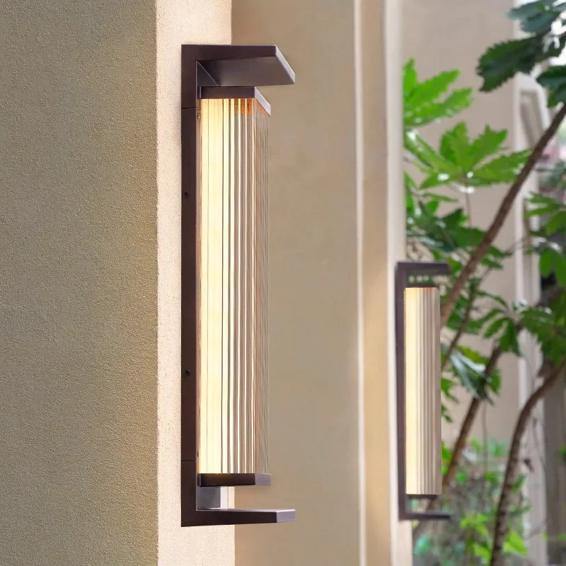 for Solar Outdoor Wall Lamp Waterproof Villa Courtyard Balcony Corridor Exterior Wall Light for Both Sides of Door