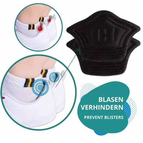 Imagen 2 del producto 1/5 pares de parches para el talón para mujer, plantillas de tamaño ajustable, pegatinas traseras para zapatos deportivos, cojines antidesgaste, insertos protectores para el cuidado de los pies