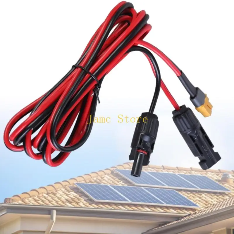 LX0B XT60 Female Connectors Solar Panel Charging Cable 12AWG for Car Folding Solar Panel and Solar Generators