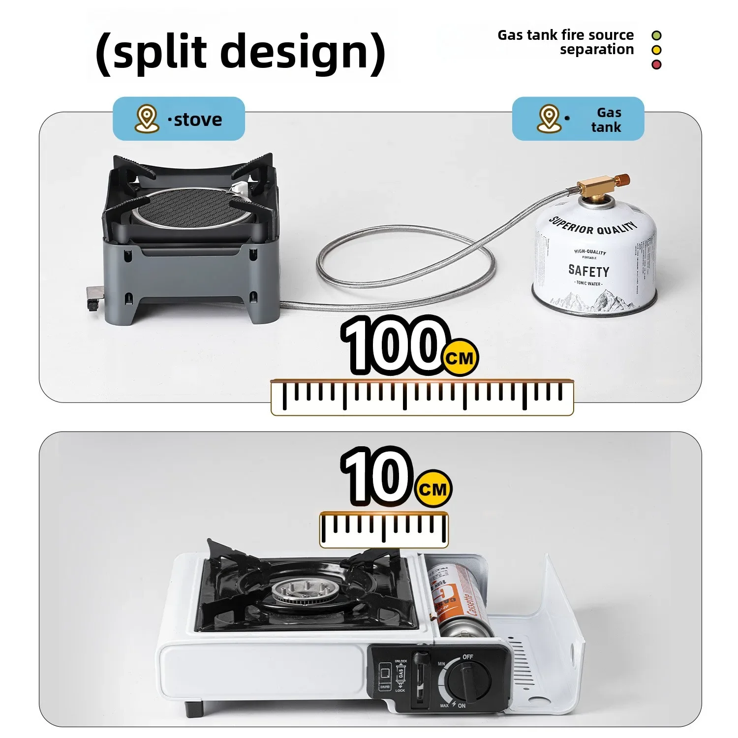 2400 واط المحمولة موقد للتخييم في الهواء الطلق موقد غاز مع الإشعال الإلكتروني لحديقة نزهة شواء وغليان المياه في حالات الطوارئ #5