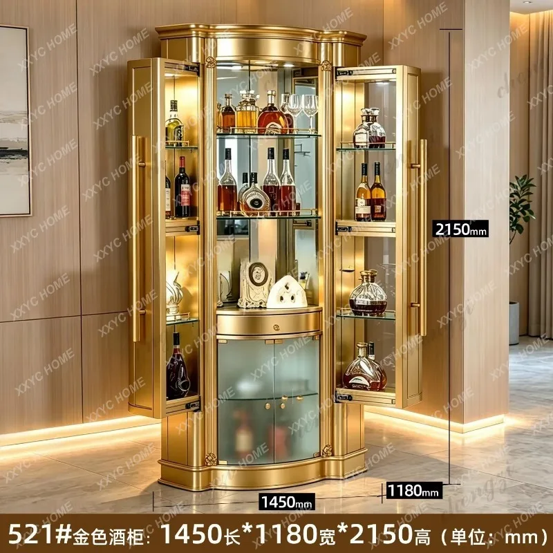 XX living room corner cabinet  degrees corner wine cabinet curved glass door corner cabinet double door
