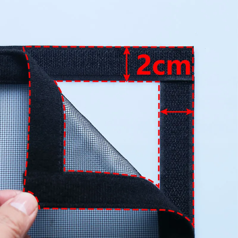DTGJ Magnetischer Türgitter, schwarzes magnetisches Moskitonetz für Seitentüren, insektensicheres Flug-, Sommer- und Küchennetz für den Innenbereich – Detail 4