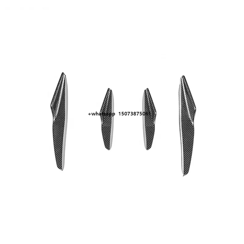 High Quality PT Style Dry Carbon Fiber Auto Parts Front Bumper Canards for Lambo Huracan EVO Carbon Canards