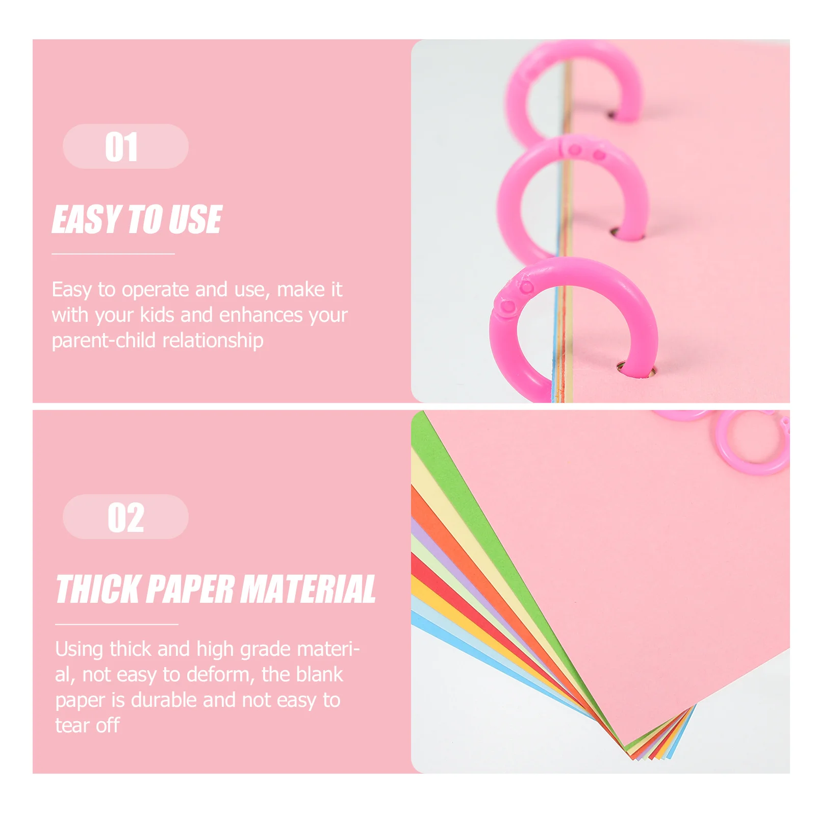 

3 set Diy Hand Painting Book Kits Thick Blank Loose-Leaf Paper For Sketch Doodle Mandala Coloring Craft Parent-