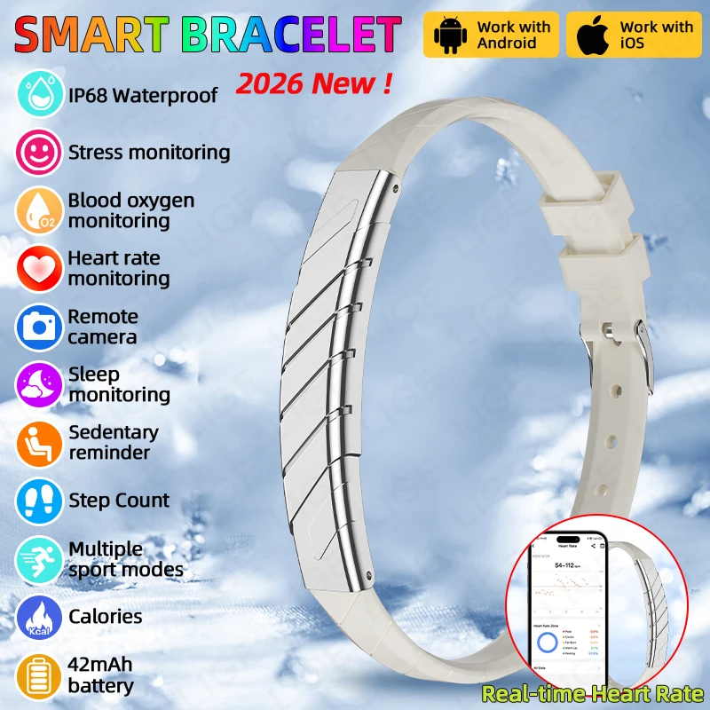 

LIGE New Smart Watch Women Health Heart Rate Sleep Monitor Lightweight Band IP68 Watetproof Smart Bracelet Sports Smart watches