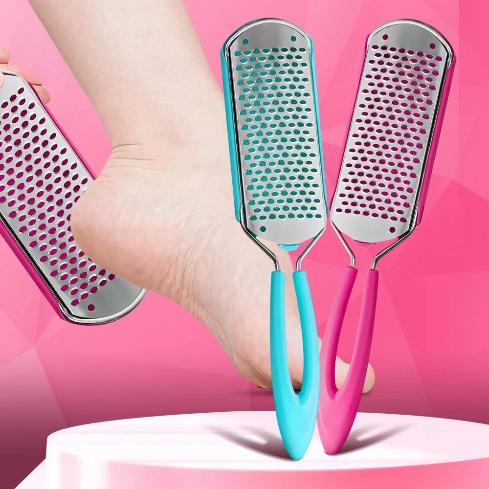 

1Pcs Stainless Steel Foot File Rape Callus Pellet Remover Hard Dead Skin Container Scrubber For Heel Removal Pedicure Spa Tool