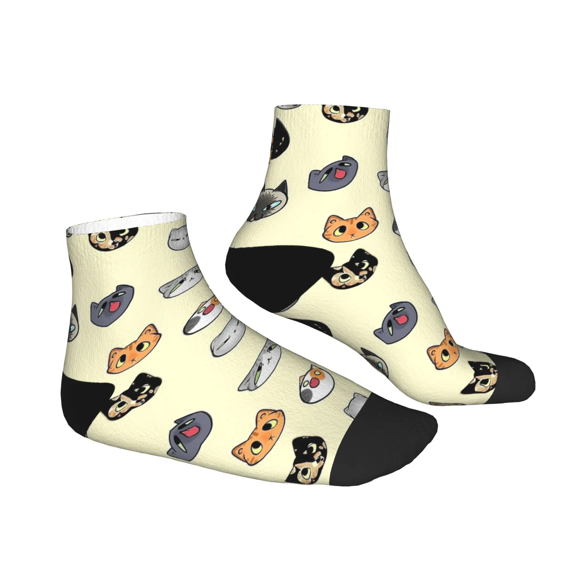 Men's Casual Socks Just a bunch of cats Anti Slip Quality Sock Spring  Leisure Graphic Cycling Socks