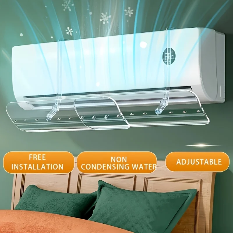 

1 PCS Universal Adjustable AC Wind Guide Cover Retractable Air Conditioner Windshield Anti Direct Blow Dust Protector
