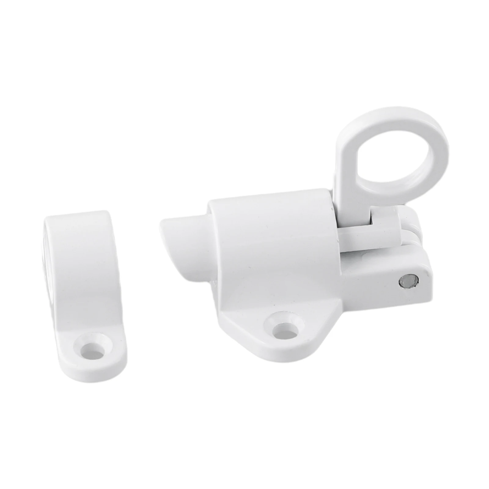 Bolt Latch Lock Pull Spring Door Ring Safe Security W/ Screws Window 2 Color Aluminum Useful 2019 High quality