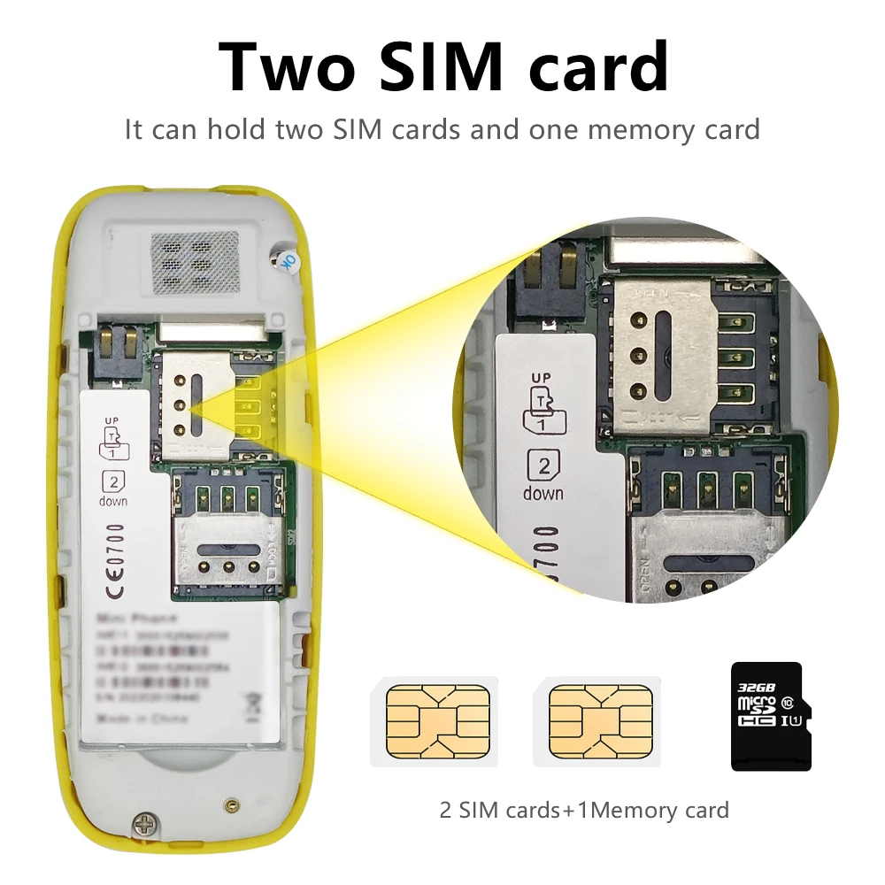 SERVO BM10 Super Mini Mobile Phone 2 SIM Standby Blacklist Magic Voice Call Recording 2G GSM Smallest Backup Feature Cellphones