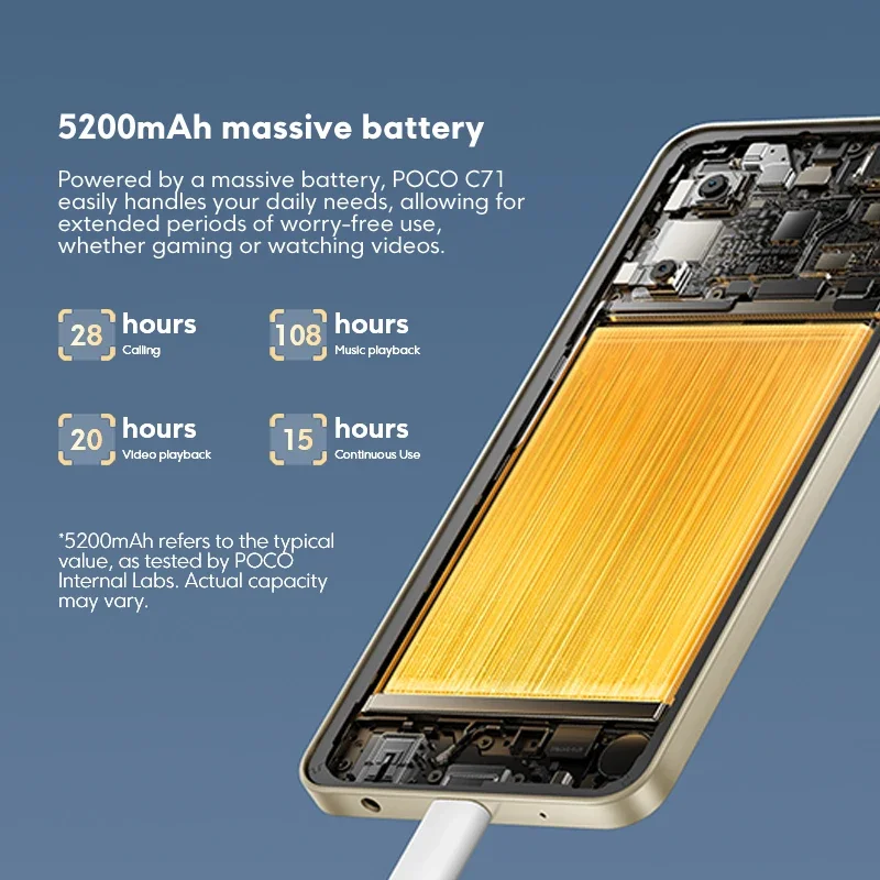 POCO C71 Global Version Octa-core processor 6.88" Dot Drop display 32MP main camera 15W fast charging