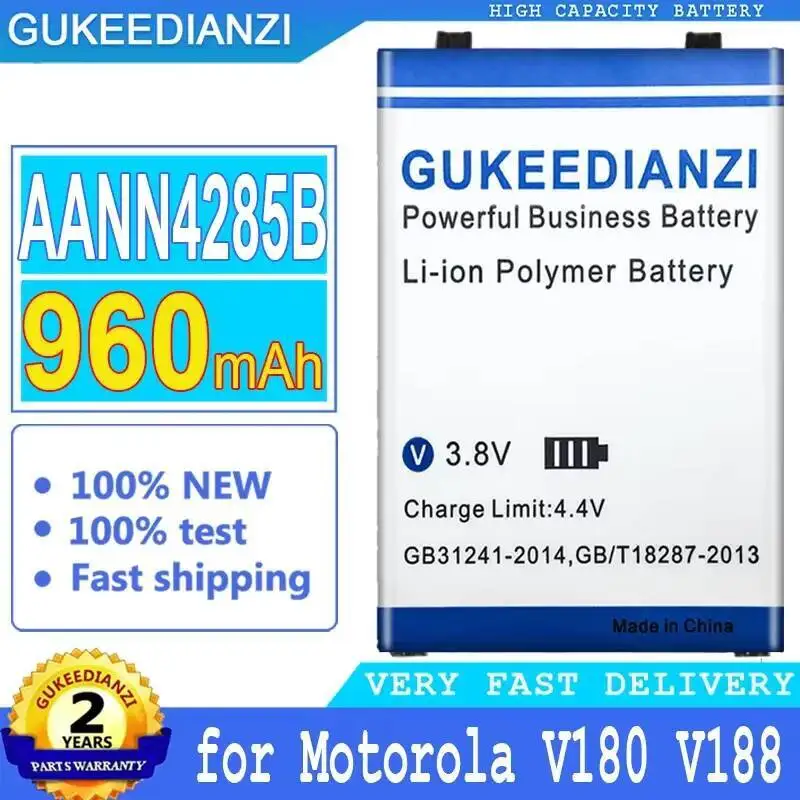 

960Mah AANN4285B Mobile Phone Battery For Motorola Moto V180 V188 V220 V226 C375 C381 C550 Durable High-Capacity