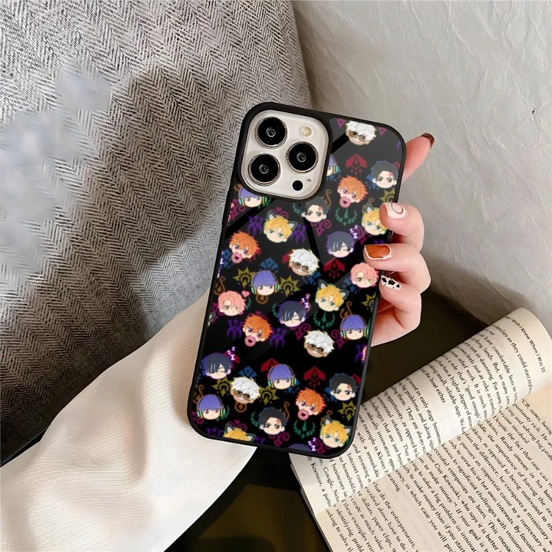 Obeys Me Demon Brothers Pattern Phone Case PC+TPU For Iphone 14ProMax 15 11 12 13 Pro Xs Max Mini Xr X 7 8 6 6s Plus Cover