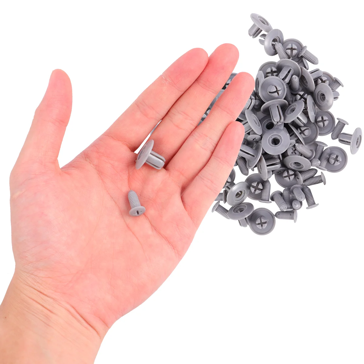 50 Pcs Rivet Fixed Expansion Buckle Car Auto Repair Supply Plastic Bumper Fixation Accessories